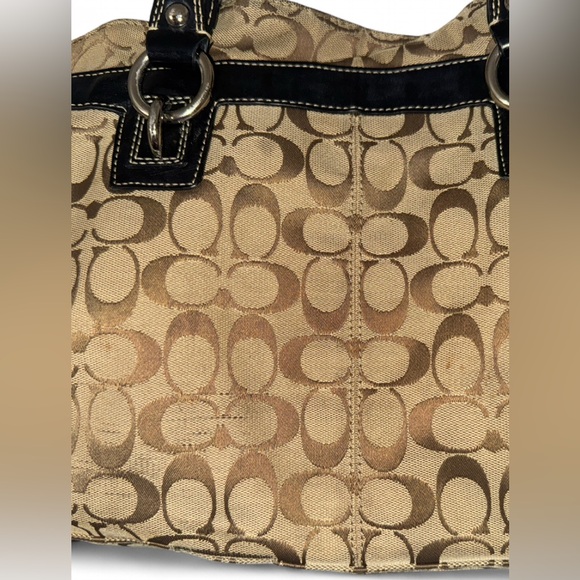 Tan and Black Coach Bag - Picture 3 of 8